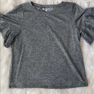 Feminine ruffle sleeve t-shirt